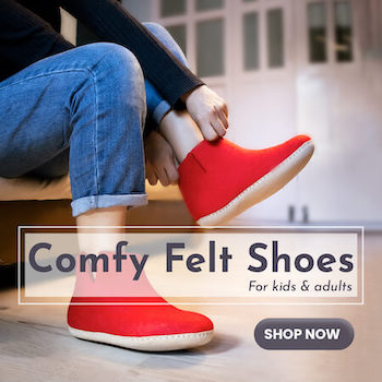 Felt shoes and slippers